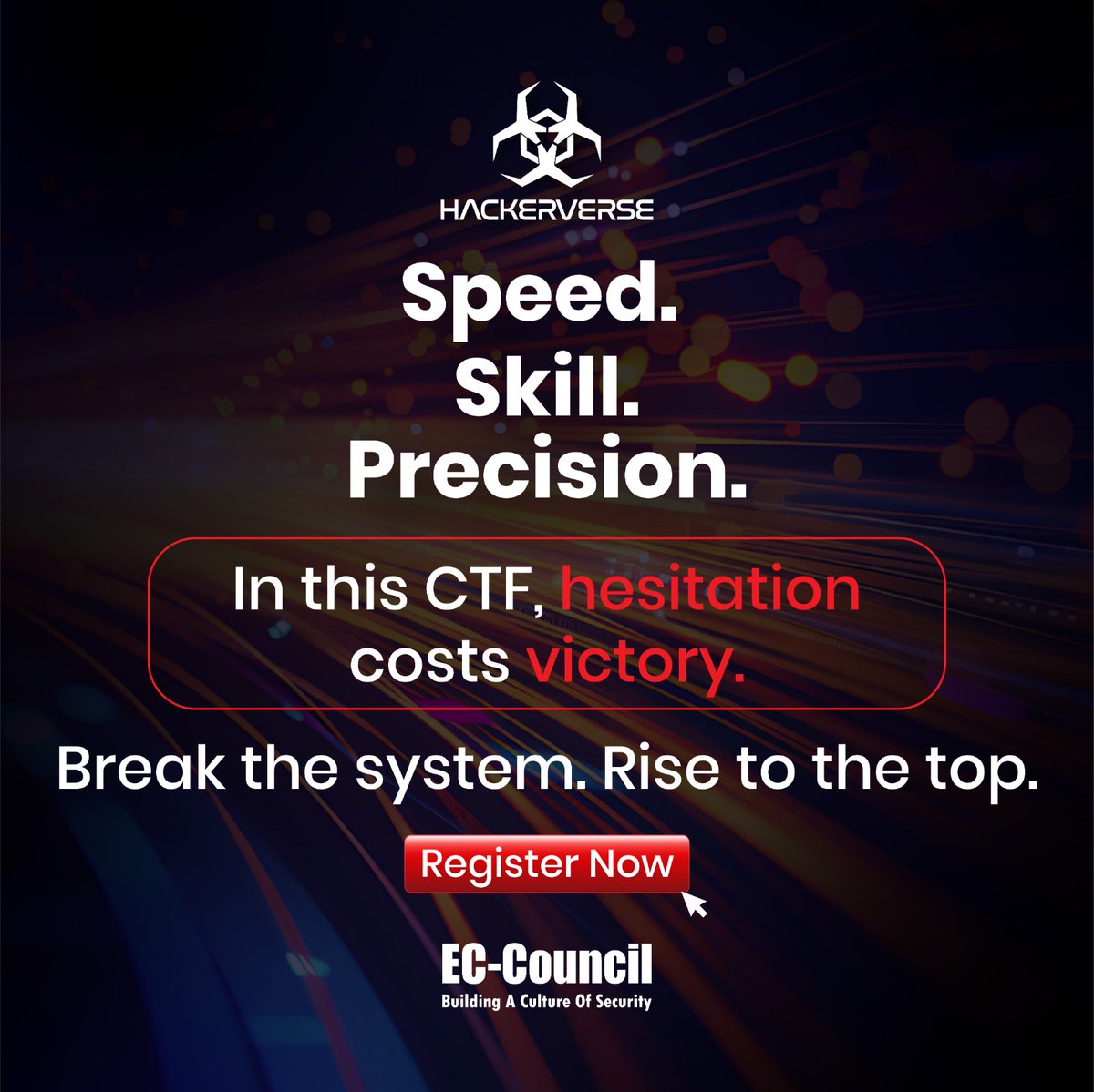 hackerverse_ecc's tweet image. When speed meets skill, legends are born. 🌐
Don’t hesitate — every click counts.

Rise to the top in this ultimate CTF challenge. Register now: buff.ly/4ijRWG6 

#eccouncil #hackerverse #hackerversectf #monthlyctf #ctf #capturetheflag #ethicalhacking