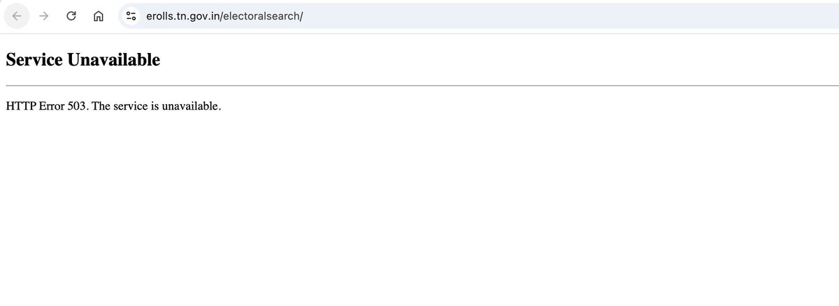 mukiltechie's tweet image. Is it down? @CMOTamilnadu @mkstalin @ECISVEEP