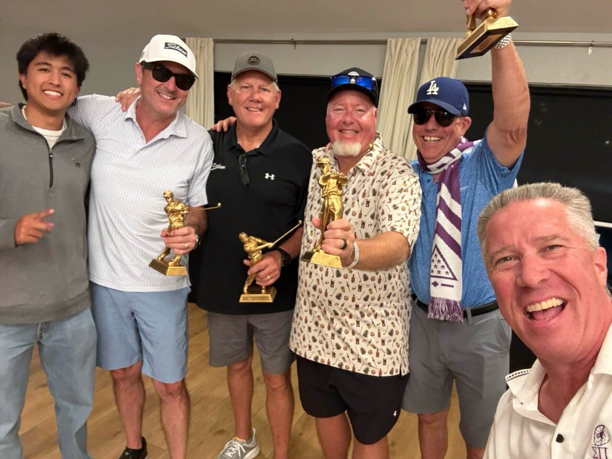 SigmaPi's tweet image. The Beach Cities Alumni Club hosted a successful 27th Annual Jim Robertson Memorial Golf Tournament, which brought together over 100 brothers. Through their success, eight $1,500 scholarships were able to be awarded to active brothers. Well done, alumni!