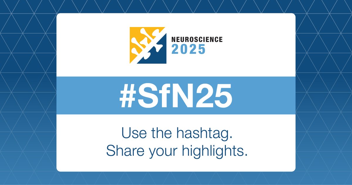Neuroscience 2025 is here! 

Join the conversation and share your excitement using #SfN25.

#NeuroTwitter #SciTwitter #AcademicTwitter