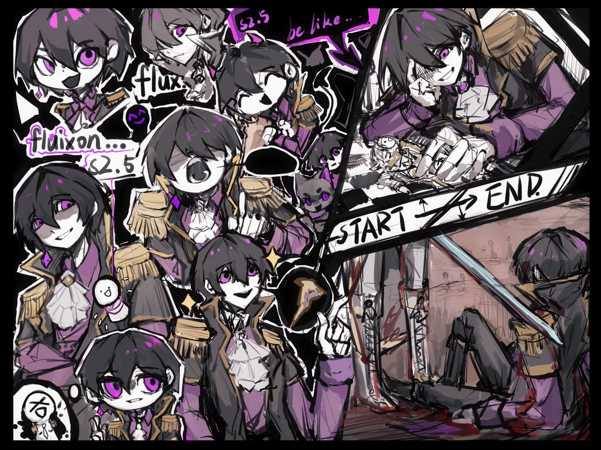 #fluixonfanart 
#fluixon 

It’s just some s2.5 flux. 

I’ve been switching from iPad to PC for drawing lately, so consider this a bit of a slacking-off experiment