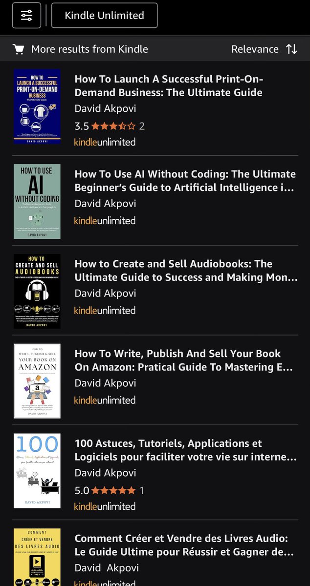 davidakpovi's tweet image. Do you use Kindle Unlimited?
You can read my books for free 😉

#book #ebook #kindle #amazon