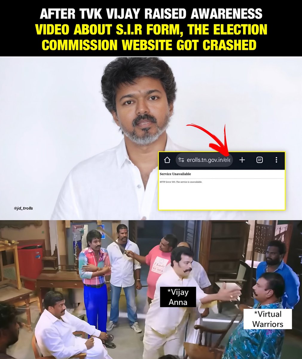 jd_trolls's tweet image. Virtual Warriors உக்கிரமா இருக்காங்க 😭🔥

@TVKVijayHQ