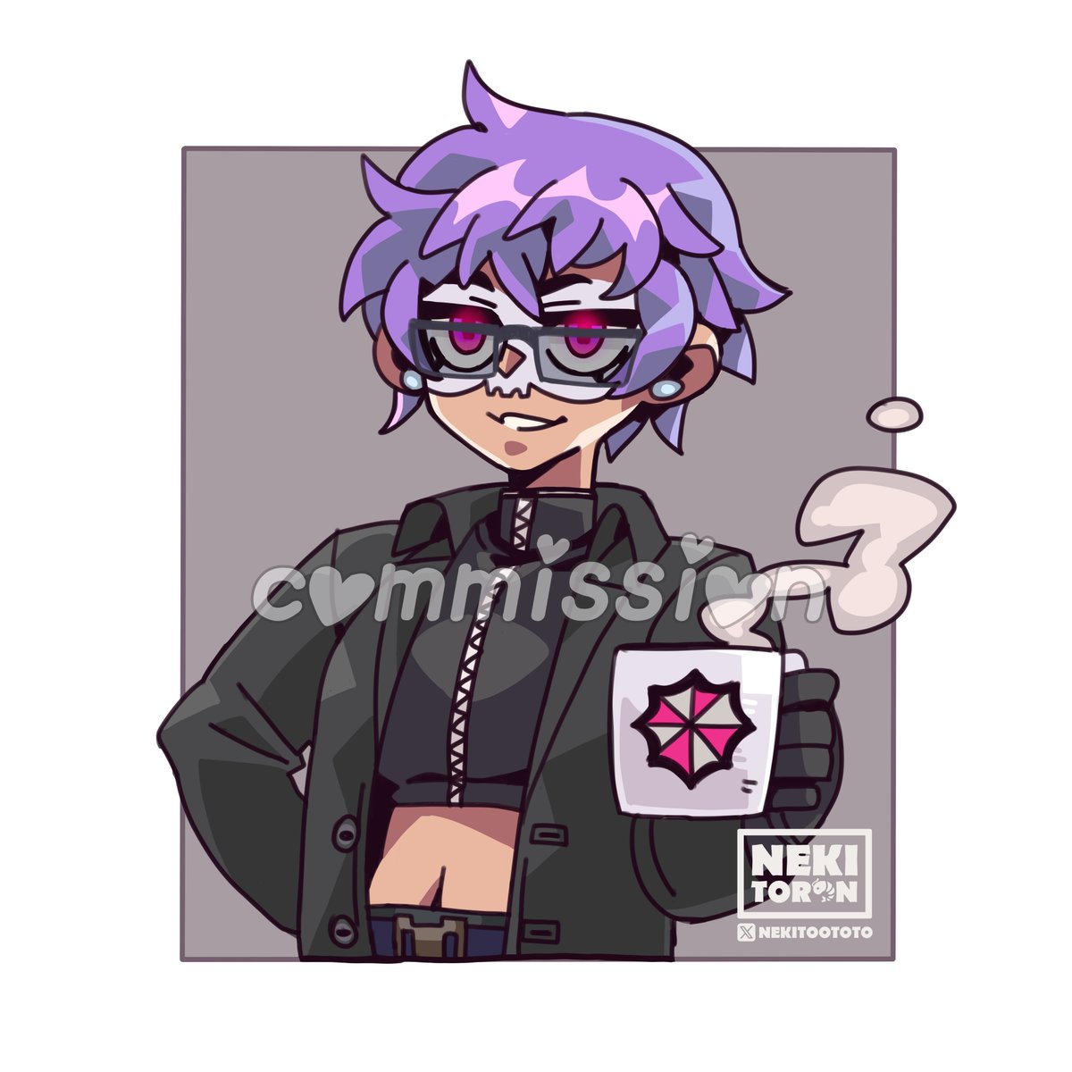 Stiq thinking about her next plan... ☕

Commission for: <a href="/Stikkue/">Stiq 🌑</a>
#originalcharacterart #Commission