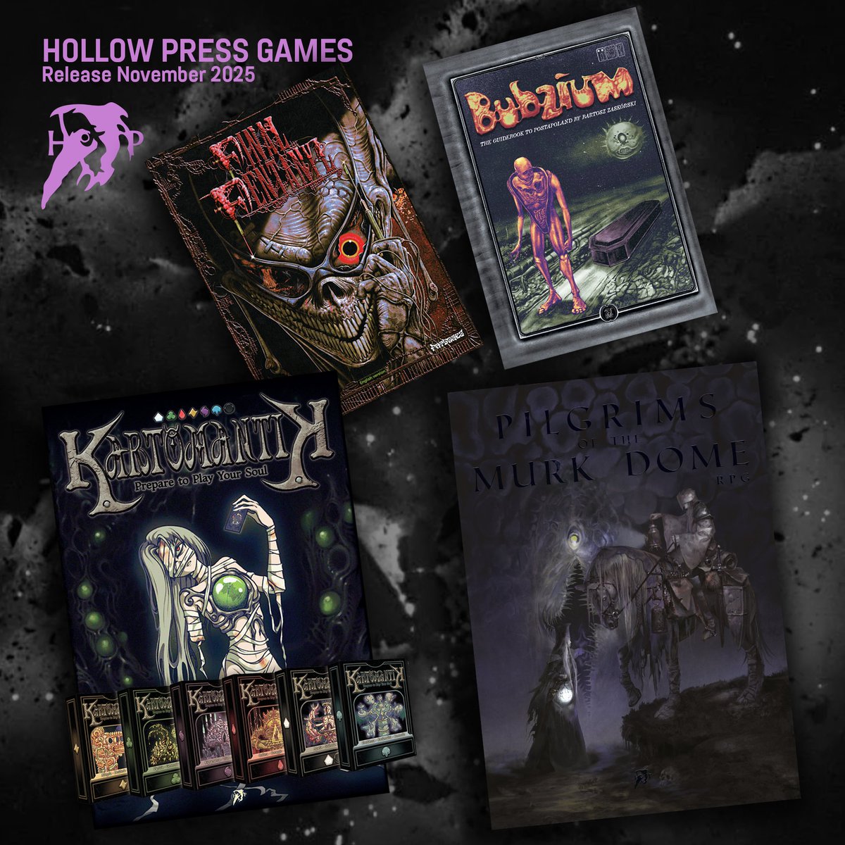 NEW games and comics are NOW available
Shipments from 1/12

New games:
- Pilgrims of the Murk Dome, new RPG by StrangeHouse, Ignoranza Eroica and Frigerio
- Kartomantik by David &amp; William Genchi and Marchetti 
- Bubzium, LGB by Bartosz Zaskorski 
- Final Fentanyl, LGB by FatGomez