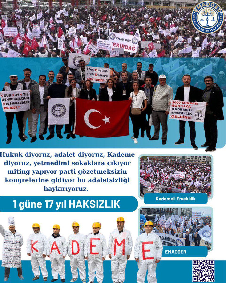 Milyonlarca insanın 1 gün için 17–20 yıl kaybettiği bu adaletsizliği artık Türkiye duysun!

TBMM’de herkes konuşuyor,
herkes biliyor..
Ama hâlâ çözüm yok!

📌Çok prim ödeyen cezalı
📌Aynı işte çalışanlar arasında uçurum var.

⚖️TBMM bu sesi artık duymalı
<a href="/Akparti/">AK Parti</a>
#TbmmKademeyiVer