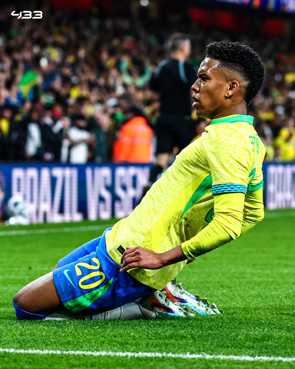 𝐓𝐇𝐄𝐑𝐄'𝐒 𝐍𝐎 𝐒𝐓𝐎𝐏𝐏𝐈𝐍𝐆 𝐄𝐒𝐓𝐄𝐕𝐀𝐎 🔥

For Brazil 🇧🇷 in 2025: 
🏟️ 4 starts
⚽️ 4 goals

Still only 18 years old 🥵💎