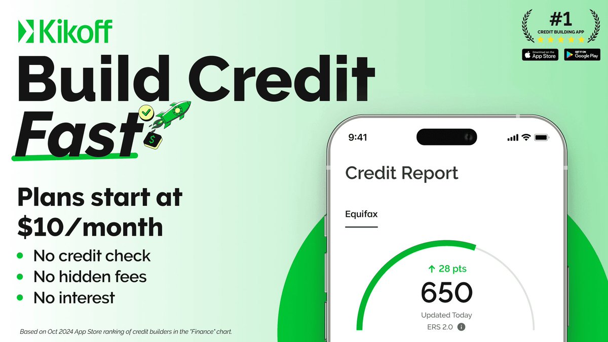 digitalmentorco's tweet photo. Raise your credit up to 25+ Points with Kickoff signup in minutes! https://t.co/fqQug4laiQ  #creditrepair #CreditCardRewards #credit #FinancialFreedom #MoneyGoals #loans #SuccessTips #Bitcoin #cfb #prizepicks https://t.co/hTLIbcUyxi