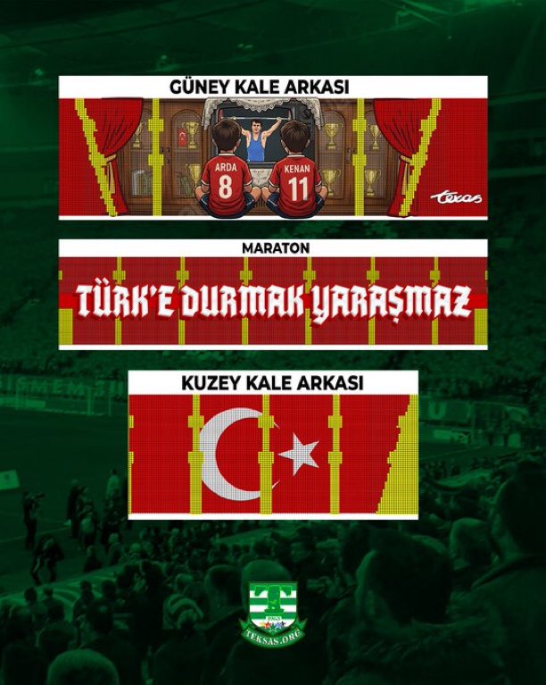 Bursaspor taraftar Grubu Teksas, görselde yer alan koreografi yapımı için TFF’den onay almadıklarını ve bu sebeple koreografinin yapılmadığını açıkladı.