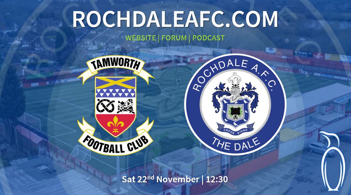 RochdaleAFCcom's tweet image. Another big test next weekend, as we face Tamworth (victorious against Boreham Wood today) in the lunchtime kick off.

#RAFC