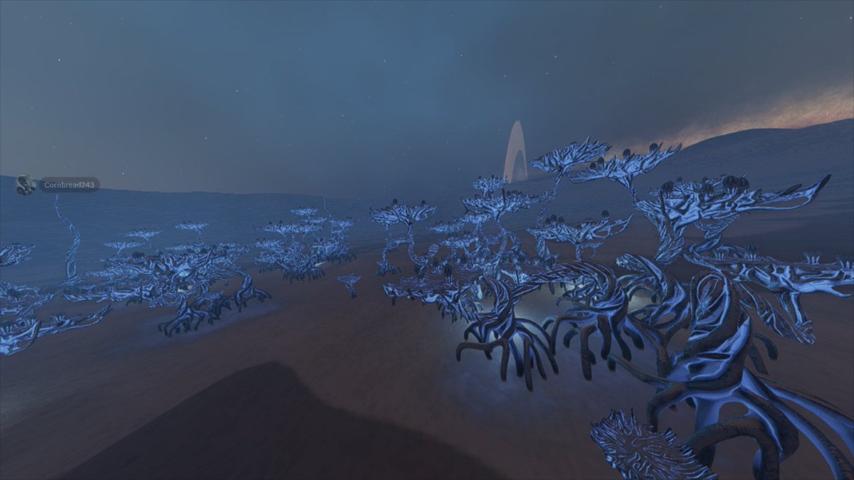 Cornbread243's tweet image. glowing trees in @EliteDangerous