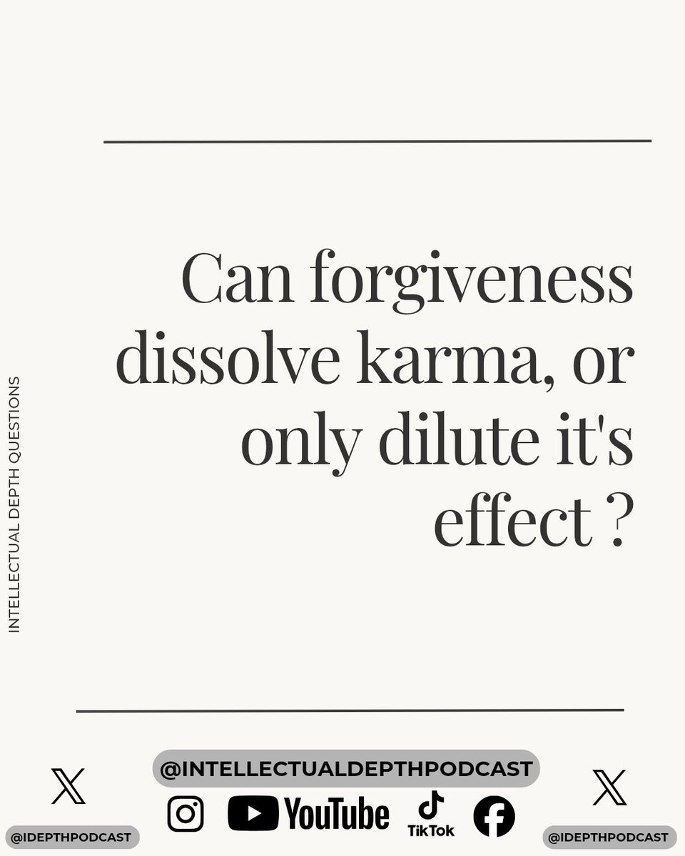 IDepthpodcast's tweet image. Can karma be dissolved? 

#Newepisode #podcastloading #karmiceffect #intellectualdepthpodcast #doeskarmaexist