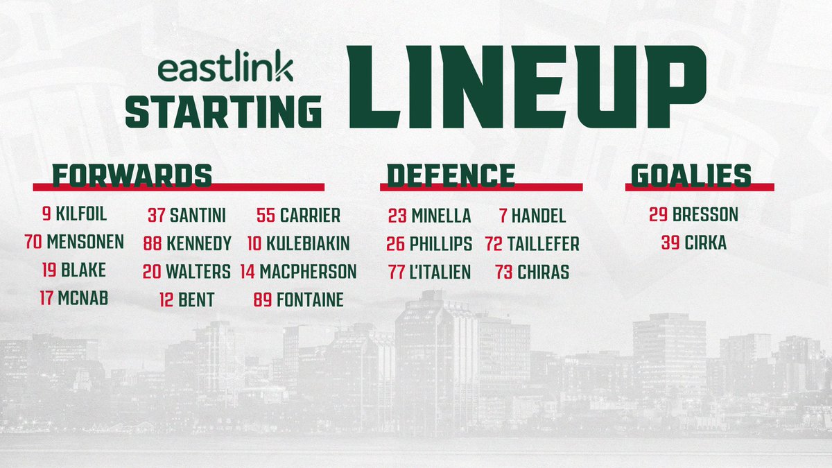 HFXMooseheads's tweet image. A slightly different look to the lineup today #GoMooseGo