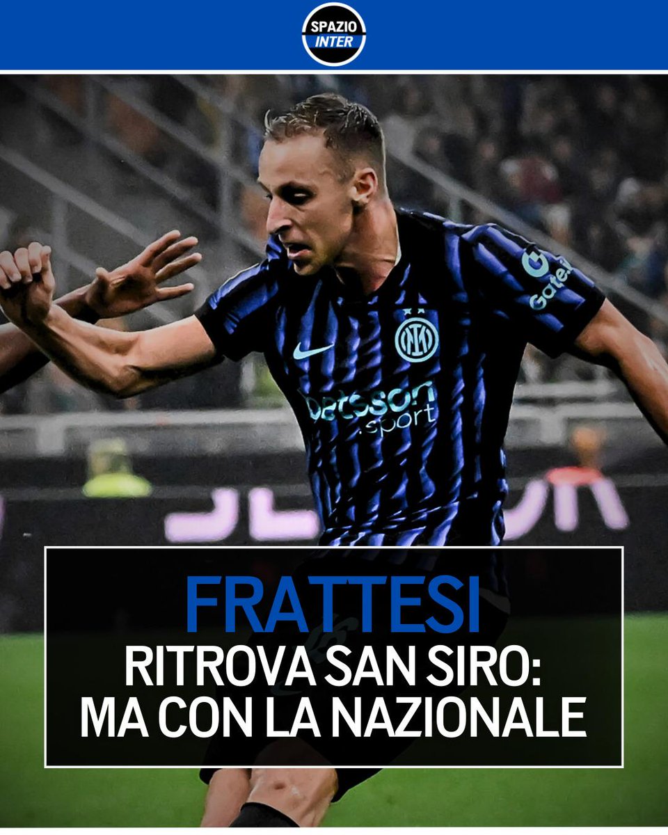 SpazioInter's tweet image. Frattesi ritrova San Siro con la Nazionale 🇮🇹 

Nonostante la diffida che potrebbe mettere a rischio la sua presenza ai playoff, il ct Gattuso lo ha confermato titolare contro la Norvegia 💪

#Inter #Frattesi #SpazioInter