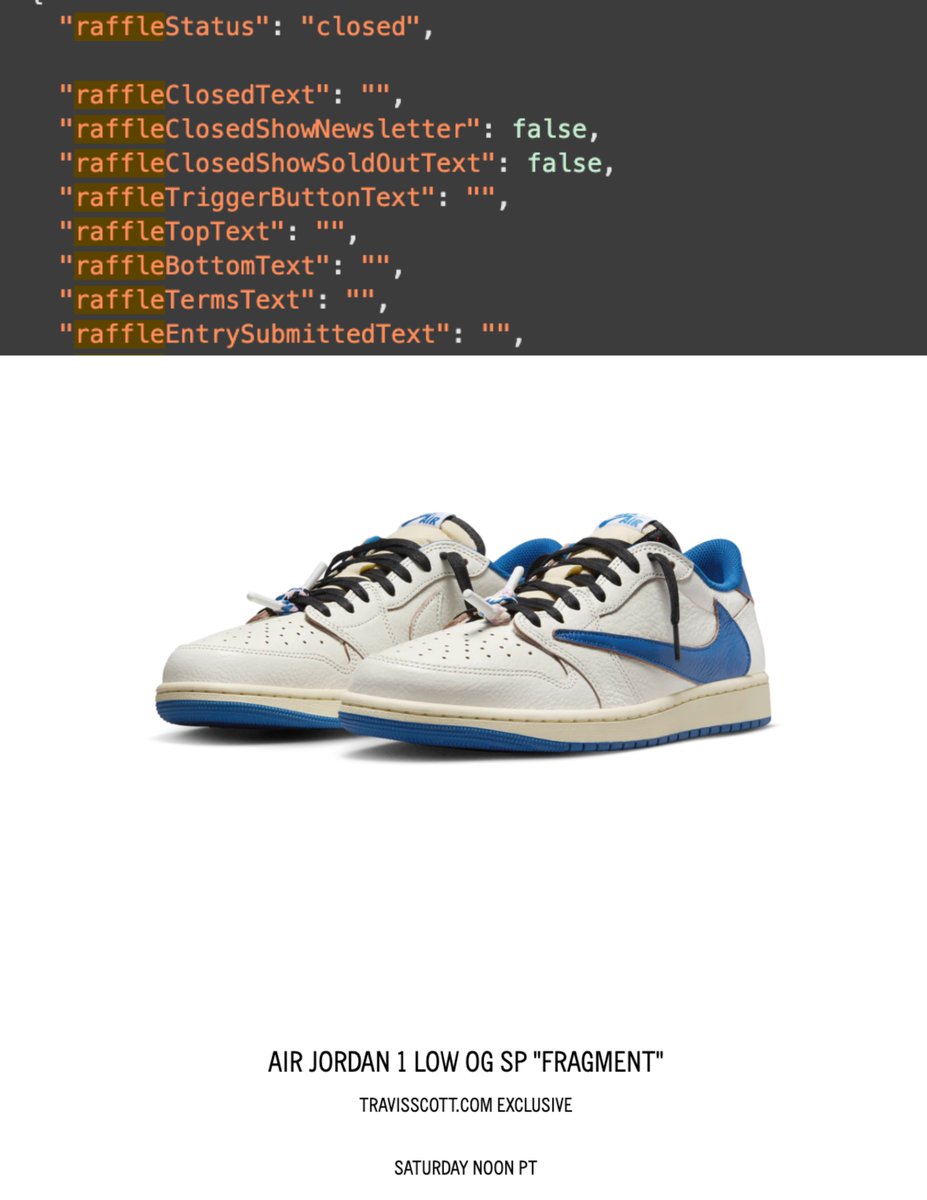 travis scott fragment jordan 1 raffle end