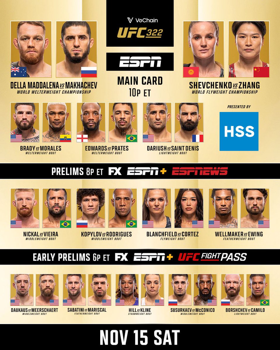 ufc's tweet image. ALL EYES ON MSG TONIGHT 🗽

Watch #VeChain #UFC322 LIVE on @ESPN PPV at 10pmET!

[ B2YB @HSpecialSurgery ]