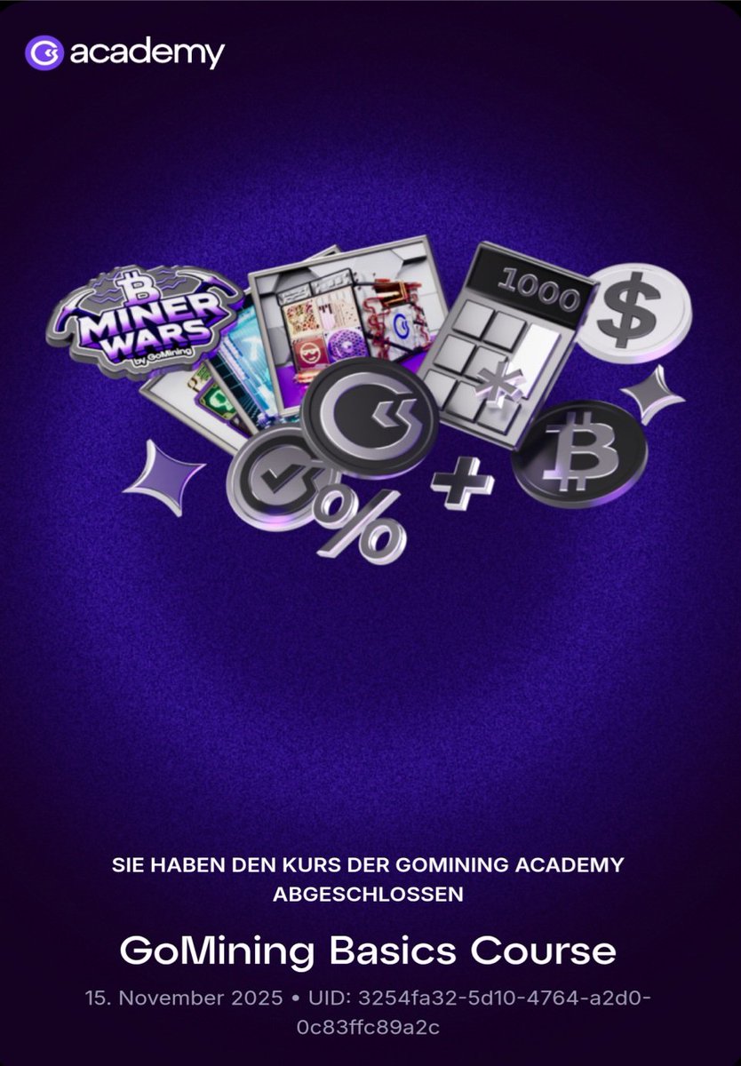 torchick_'s tweet image. Finally had the time to accomplish the new course! 
It&apos;s really well made and guides you through the main components. It&apos;s soo important to be literate. Don&apos;t miss out on it!
#GoMining #learningtoearning