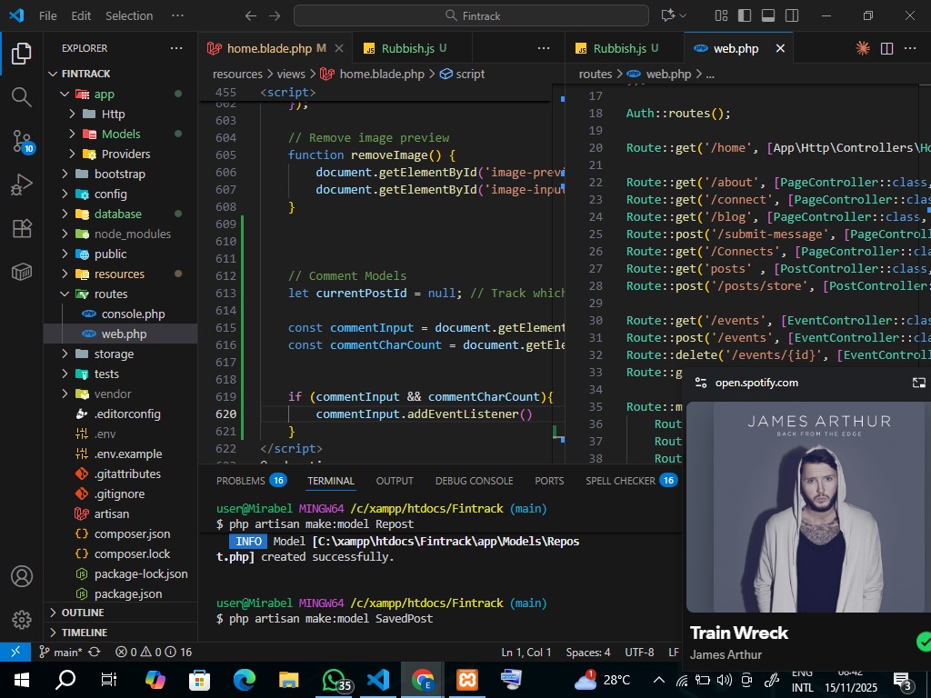 ehigie_glo77819's tweet image. Day One

🚀 Building out the comment section for my Laravel social media app today! 

Working on:
✅ Real-time comments with AJAX
✅ Delete functionality  
✅ Comment counter
✅ Bootstrap modal UI

No page refreshes, just smooth interactions.
#Laravel #WebDev #50DaysOfCode