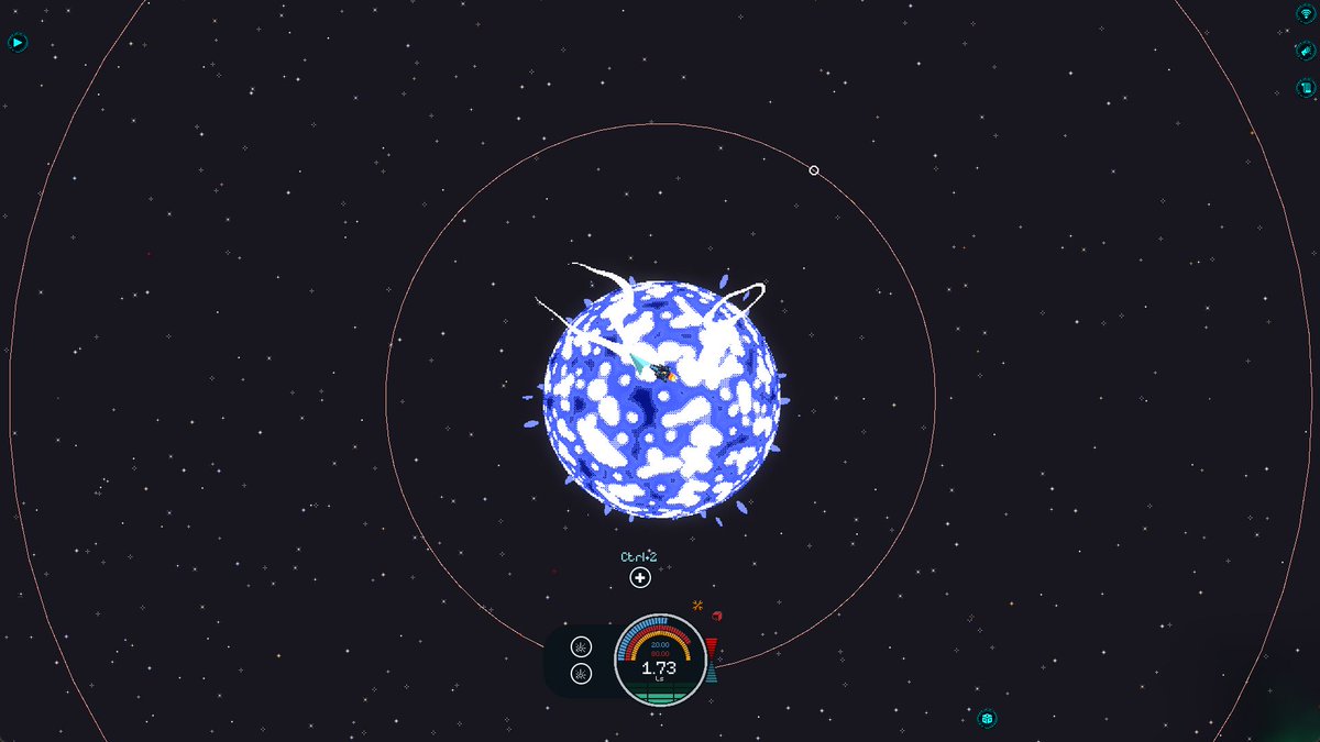 IncredibleMufty's tweet image. With fuel siphon module you can refuel your ship at stars. But you need to be careful to not overheat.

Wishlist the upcoming space sandbox game Core Order.

store.steampowered.com/app/3570780/Co… 

#SpaceSim #indiegame #screenshotsaturday