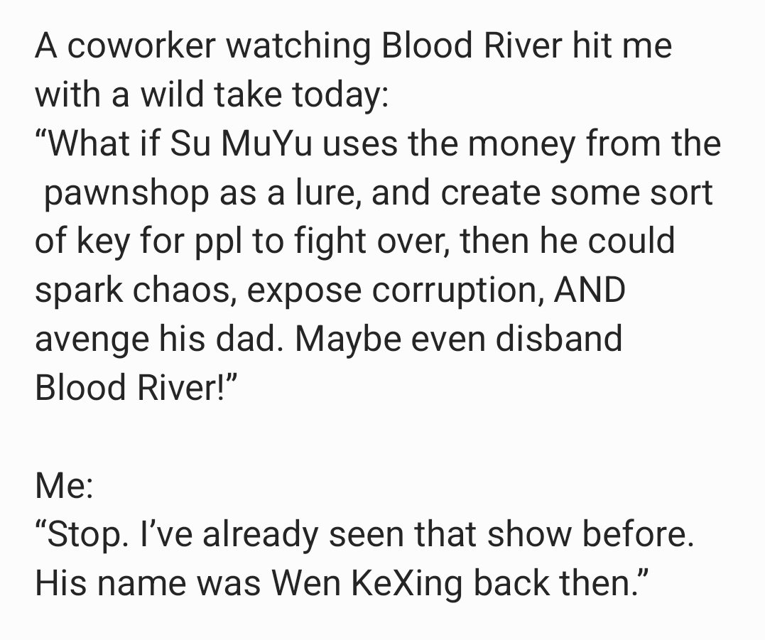 Karenkk_axel's tweet image. A Chinese netizen shared a very funny conversation. 😂

#SuMuyu #BloodRiver #苏暮雨 #暗河传 #龚俊 #GongJun #WordofHonor #SHL #山河令 #温客行 #WenKeXing