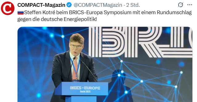 Der AfD-Bundestagsabgeordnete Steffen Kotré hat sogar eine Rede in Sotschi gehalten!

Es wird peinlicher und peinlicher für Alice Weidel.

#AlternativefürRussland #PutinPartei