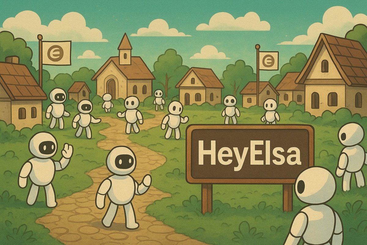 najmeh1860923's tweet photo. They didn’t build a project 
They built a world. 🤖🌱
A living @HeyElsaAI ecosystem where purpose, vision, and growth connect.

Welcome to the digital village. 🏡⚡️
#HeyElsa #Web3 #AICommunity https://t.co/v3ZUaCWJyP