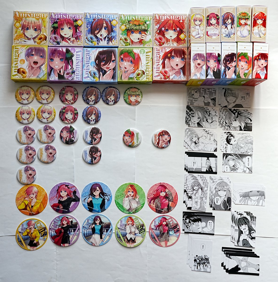 昨日の戦利品 その4 #五等分の花嫁 Anisugarフルーツドーナツ、缶