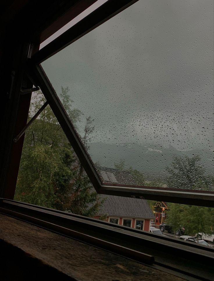 lie down and watch raindrops touch the window