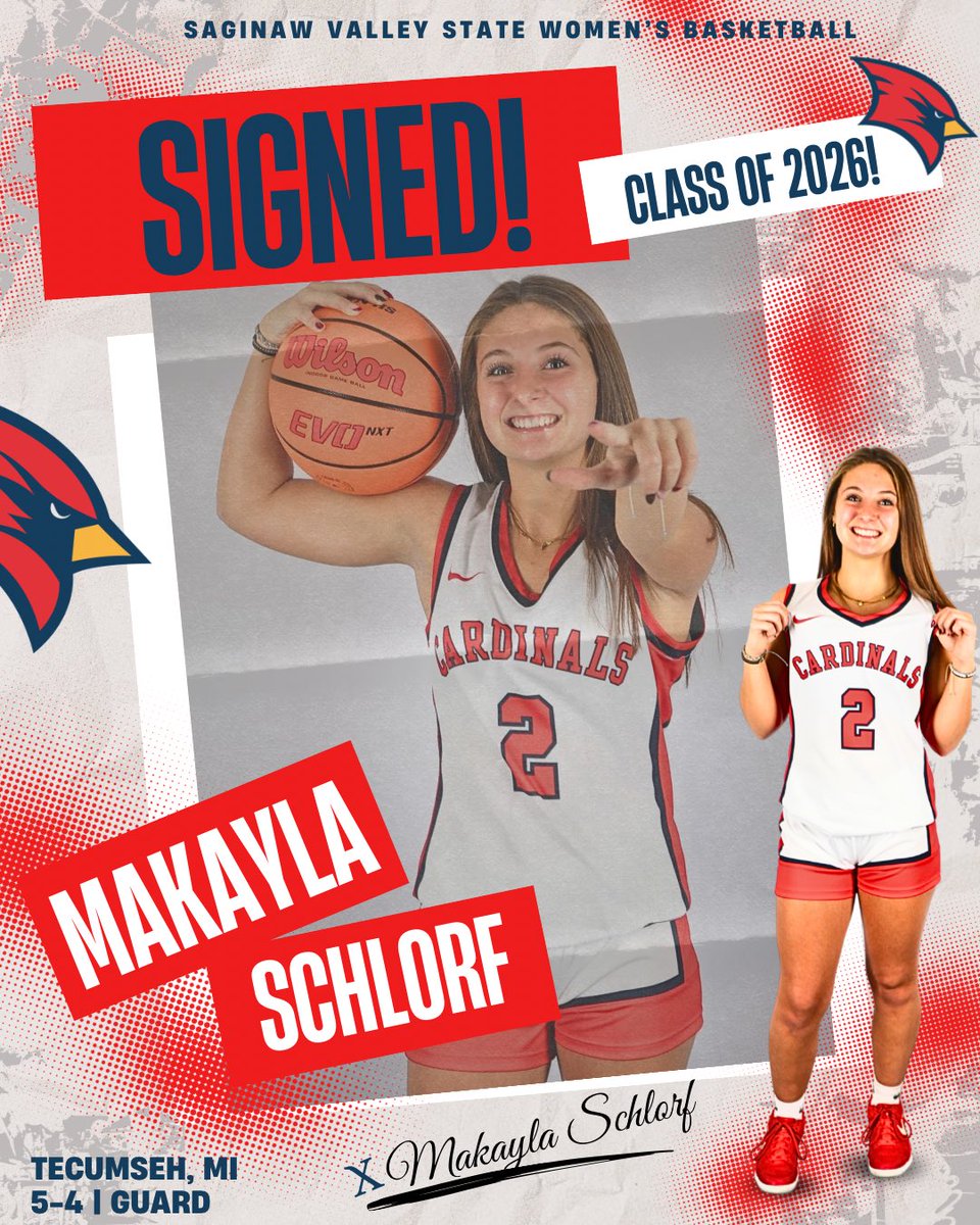 Card Nation, please welcome 26’ <a href="/Makayla_Bball9/">Makayla Schlorf</a> to the nest from Michigan! Elite on both ends of the floor!

#LIFT | #SVSUWBB | #GIRLSON🔥