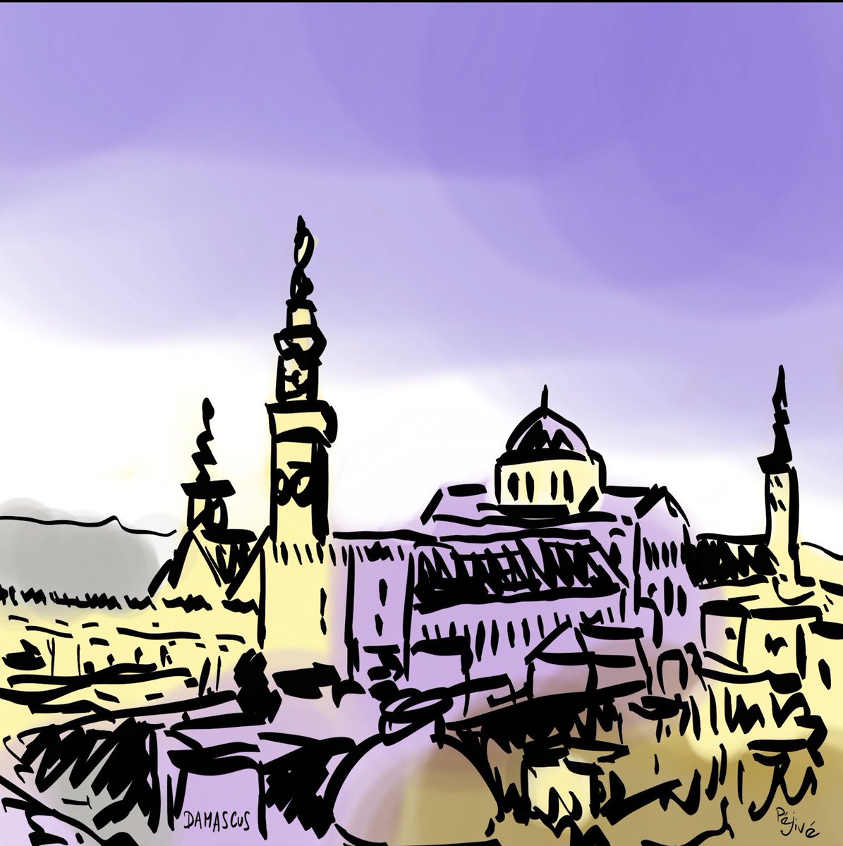 PhilippeBlancMD's tweet image. Damas - Syrie #urbansketching #sketching