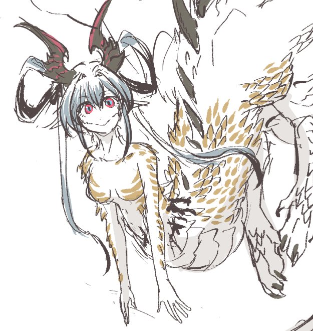 torakiagogo's tweet image. 無理矢理くっつけられてしまった人と竜。