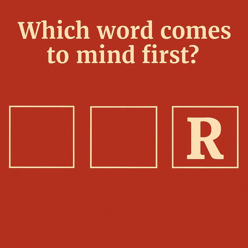 wiseconnector's tweet photo. Which word comes to mind FIRST? https://t.co/f3BmBjCu4z