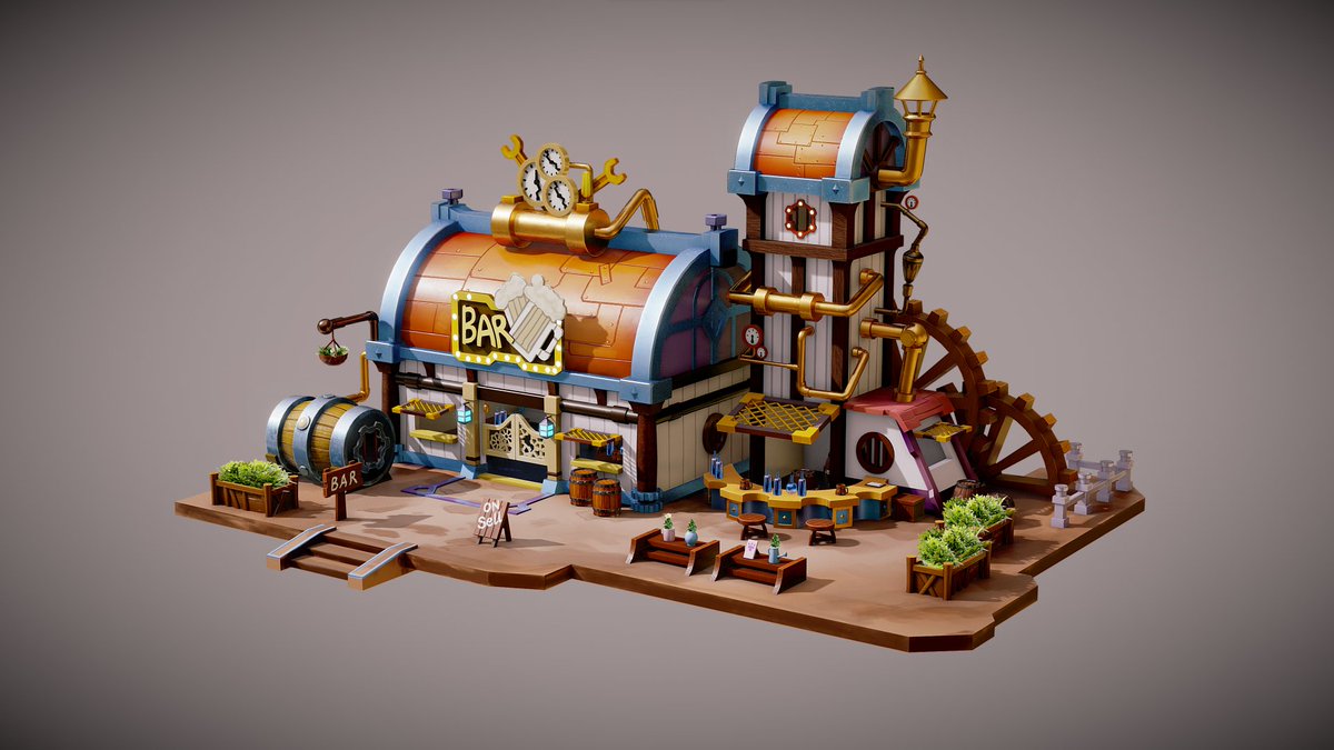 Sketchfab's tweet image. Closing time? Never for great assets. 🍺

We&apos;re featuring Rajadurai Artz&apos;s personal work, Bar House…a beautifully textured, game-ready model perfect for stylized scenes.

Rotate, inspect, and get inspired in 3D: skfb.ly/pCPrV