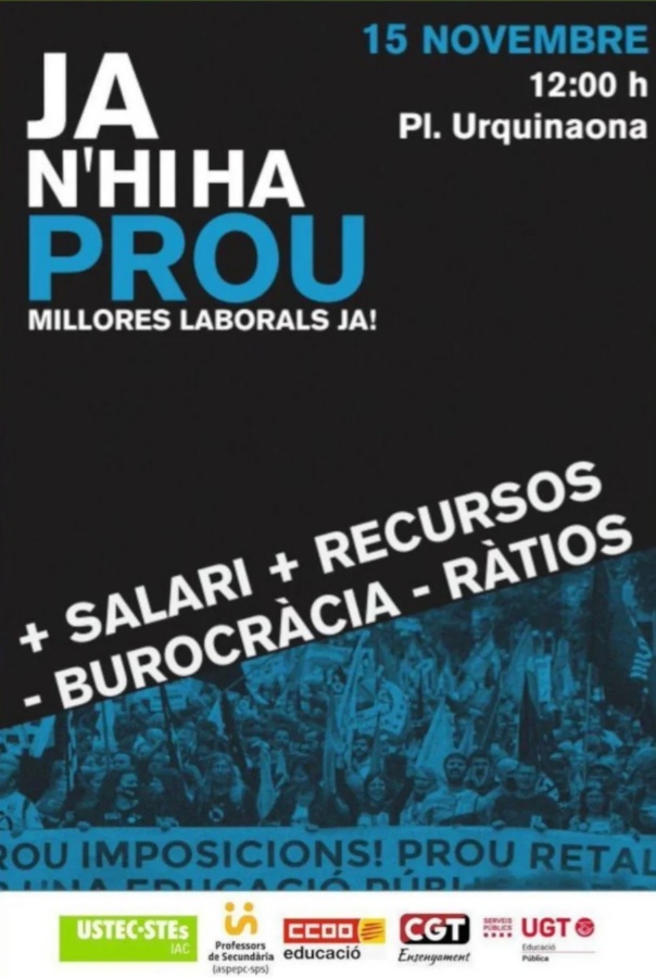 Defensar l' educació pública és defensar també els nostres barris✊
Per una escola pública, inclusiva, de qualitat i en català. 
Més recursos, sous dignes i ratios més baixes. L'educació és el nostre present i futur.
#LaLluitaEduca