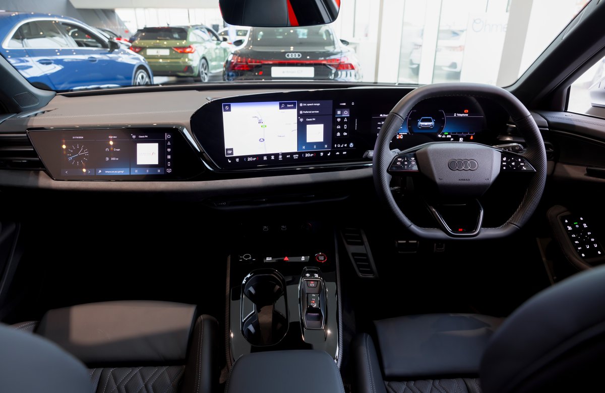 JCMGAudi's tweet photo. Step into the new Audi A5 Avant 😍 Where design meets next level tech.

The standout 10.9" passenger display gives your co-pilot full control of media, navigation, and more, all without ever distracting the driver. Sleek, seamless, and smarter than ever. https://t.co/qAOjctRMk7