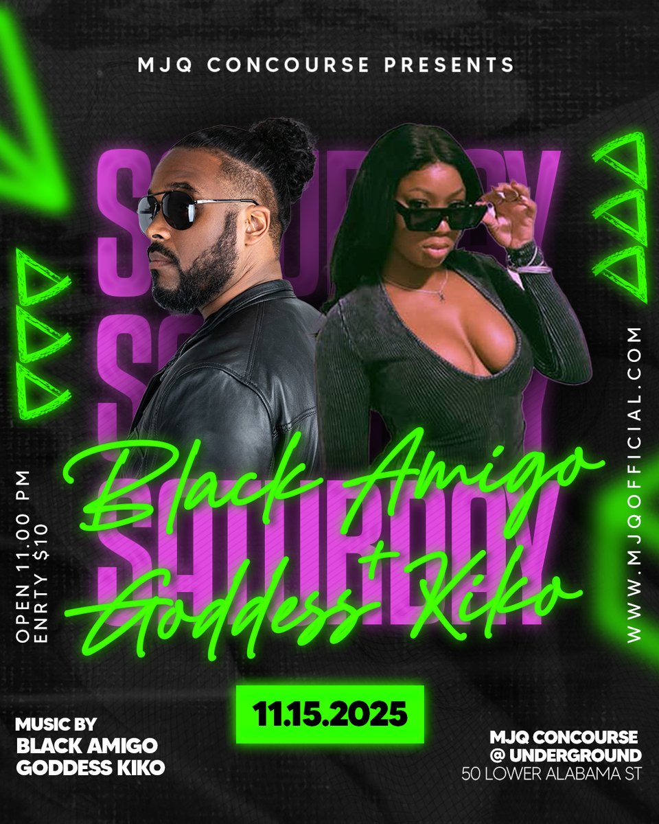 mjqofficial's tweet photo. ⭕️TONIGHT ⭕️
➕ #MJQSATURDAYS➕
🎶 Sounds by @theblackamigo @goddesskiko
➕ #ALLTHESAUCE➕
🎶 Sounds by @djrasyrious
#mjqofficial #mjqconcourse #atlanta #atlnightlife #danceclub 
GET TIX-> https://t.co/qGzjW6h6xp https://t.co/8TBSACeByI
