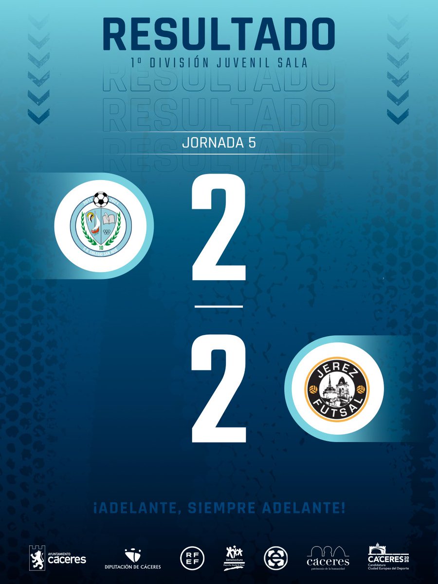 #JuvenilA

🔚 Final del partido

<a href="/CdcSanJoseFS/">CDC SAN JOSÉ FS</a> “A” 2-2 <a href="/JerezFutsal/">JEREZ FUTSAL</a> 

D. Melli ⚽
Alberto ⚽️

#123SanJosé🩵