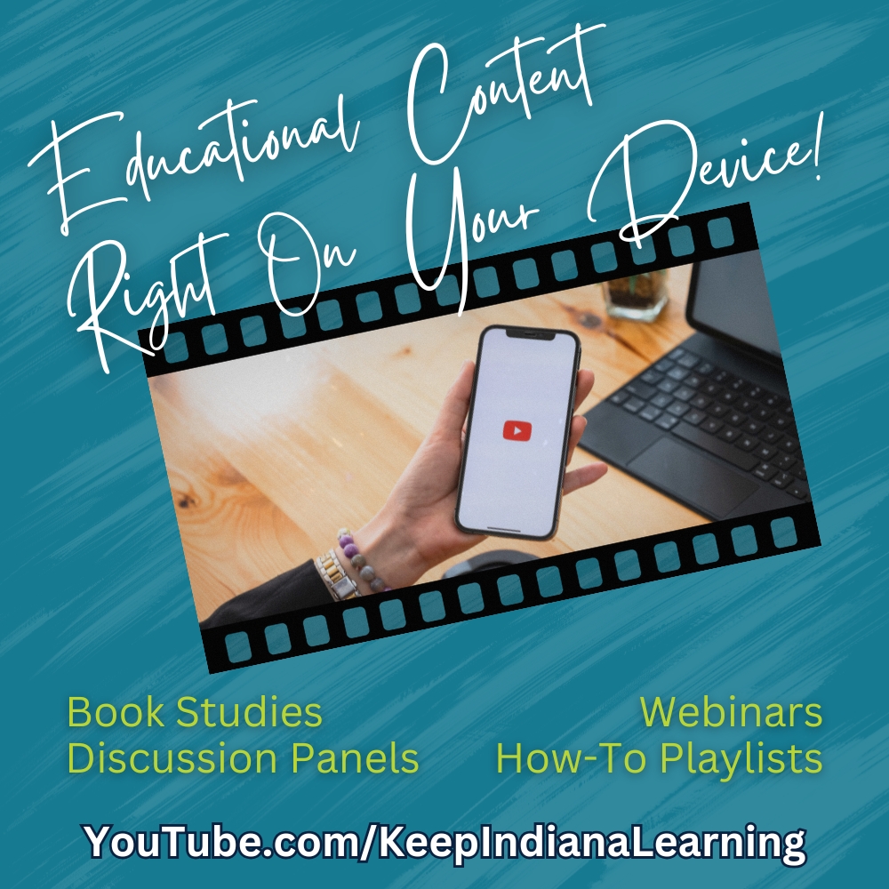 KeepINLearning's tweet image. Discover a wealth of professional development opportunities on our YouTube channel! 💡It is packed with options for teachers, administrators, &amp;amp; counselors, and we&apos;re constantly adding new content. Check it out &amp;amp; subscribe today - YouTube.com/KeepIndianaLea…
