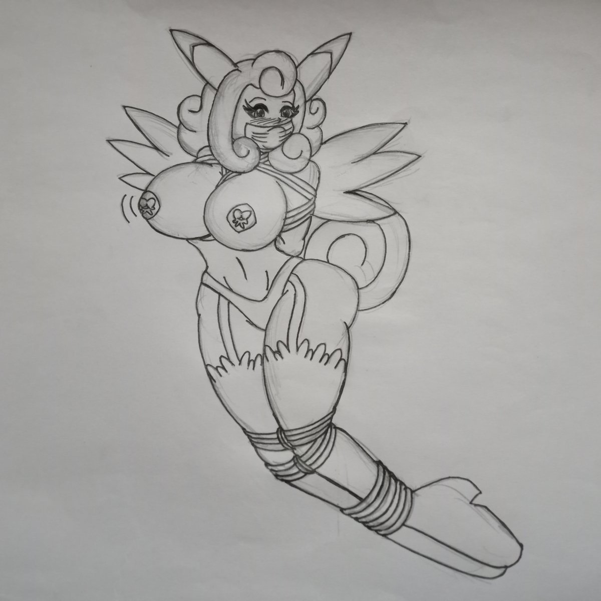 Clefable Girl Tied Up (Ink) 👾✨