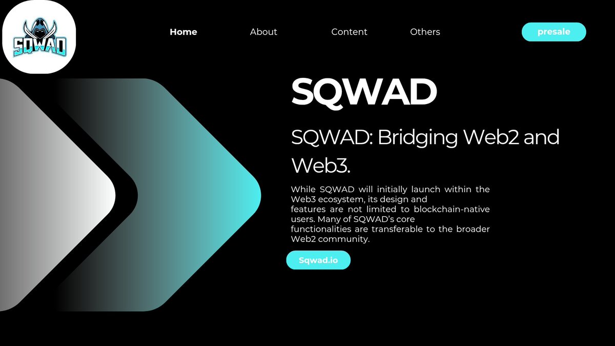PaschalUchenna6's tweet image. Hey WEB3 FAM!!🔥

By bridging #Web2 and #Web3, SQWAD aims to:👇🏾
• Expand accessibility beyond traditional crypto audiences.
• Drive wider real-world utility of the SQWAD coin.
• Support long-term growth in both coin value and ecosystem 
adoption. @_SQWAD_ #SQWAD
