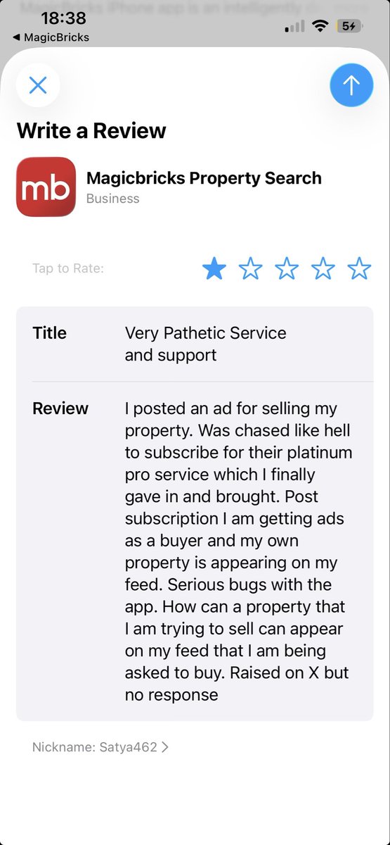 Satya462's tweet photo. @magicbricks @MagicbricksHelp - rated your app on Apple App Store for the poor support till now. Hope now you will take some action

@volklub @NoBrokerCare @99acresIndia @PrawinGaneshan https://t.co/utAH8X7F0o