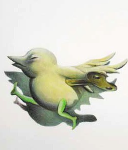 魔法の小鳥
ゼンマイをさして、巻いていきます。
キィ･･･キィ･･･キィィ･･･

#whimsicalart 
#whimsicalillustration
#fairytaleart 
#fantasyart
#whimsicalsurrealism
#幻想
#幻想的