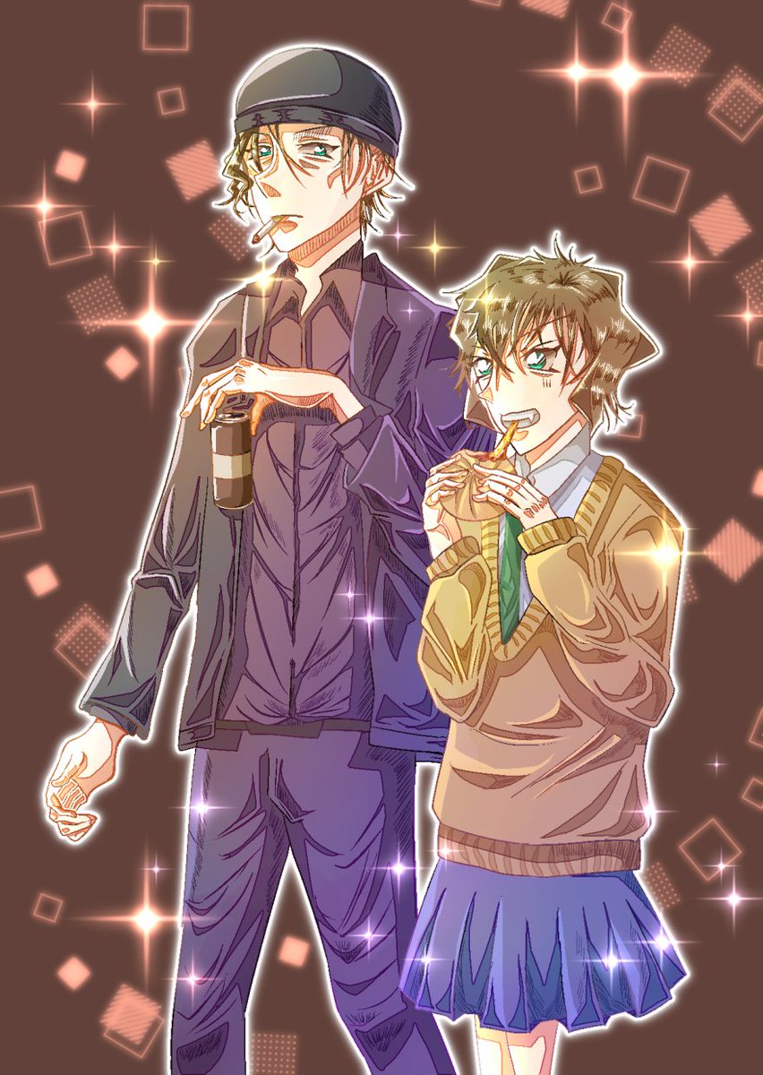 ピザまんが一番すきです🍕

#名探偵コナン #赤井秀一 #世良真純 #イラスト #illustration