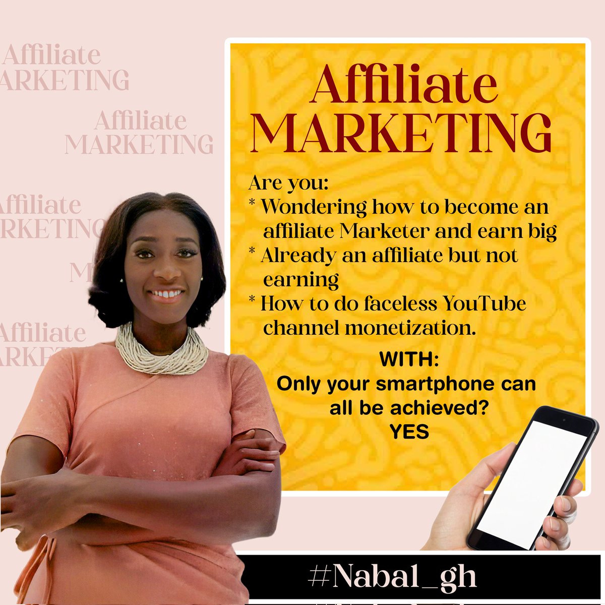 awurahenebba's tweet image. Affiliate marketing is indeed the zazzy of the era. Arise and change the  rhythm of your finances while you gain knowledge #affiliatemarketing #sidehustle