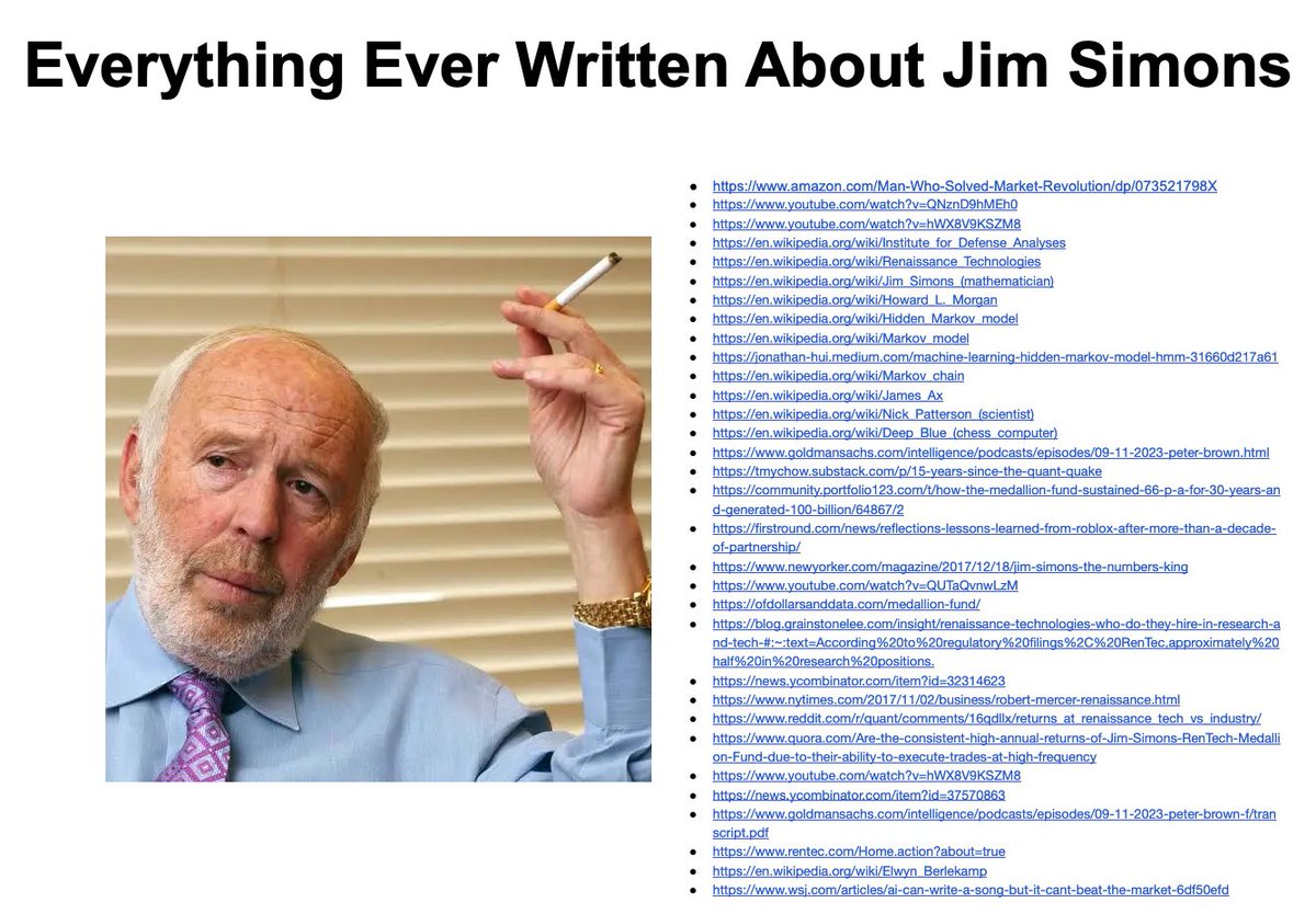 quantscience_'s tweet image. 72 web links covering everything written about Jim Simons: