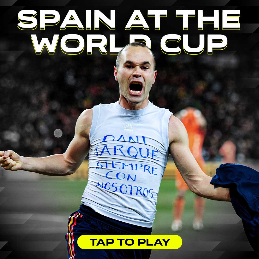 Ready for today’s 𝑸𝑼𝑰𝒁? 🧠

It’s Spain's turn! 🇪🇸 The 𝒑𝒂𝒔𝒔𝒊𝒐𝒏 of La Roja has always been there, especially in their best World Cup moments ❤️‍🔥

Test your knowledge on their World Cup journey and prove you’re a true fan! 📲
share.433football.com/feed/c16f0e1d-…