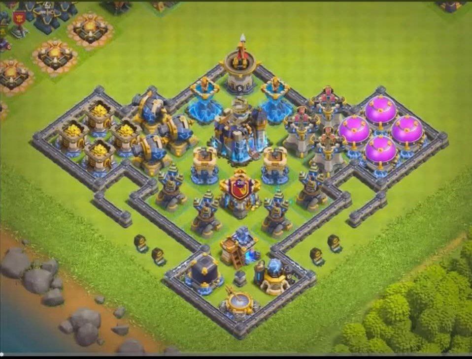 COCMAPX's tweet image. A sneak peek of the upcoming TH18 base!
New spell will be revealed soon.

#ClashofClans #ClashOn