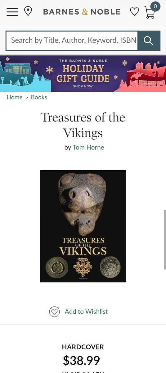 🇺🇲 📚 It's very cool to see Barnes and Noble (<a href="/BNBuzz/">Barnes & Noble</a>) listing my upcoming book, Treasures of the Vikings, in the US book market!