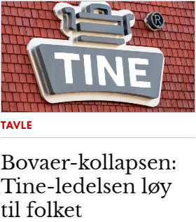 Ledelsens katastrofale håndtering har nå fått sin neste, logiske konsekvens

Tine legger kostnadene for Bovaer-skandalen på bøndene