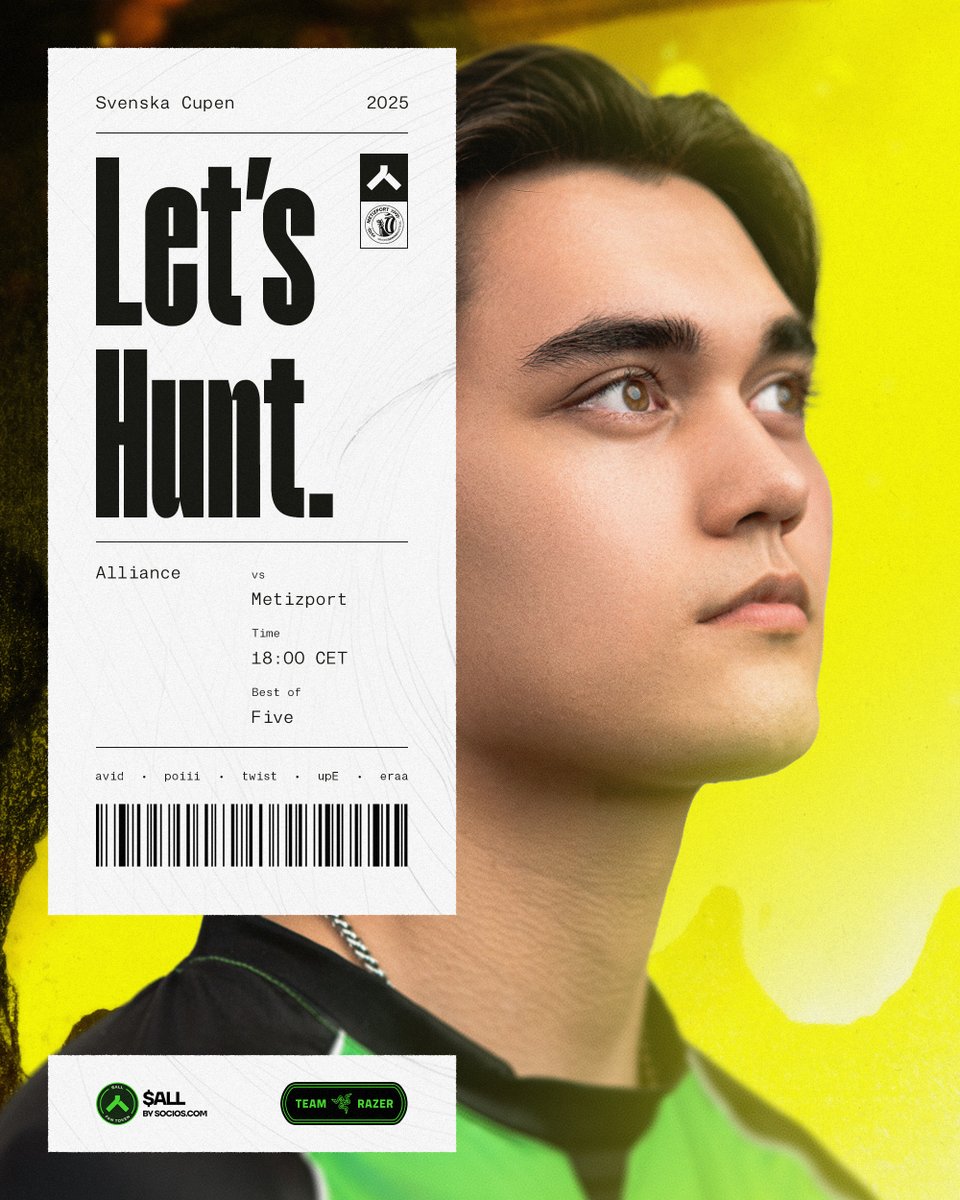 theAllianceGG's tweet image. Made a statement to get here, tonight we aim to back it up with a trophy!

Svenska Cupen final - 18:00 CET 😤